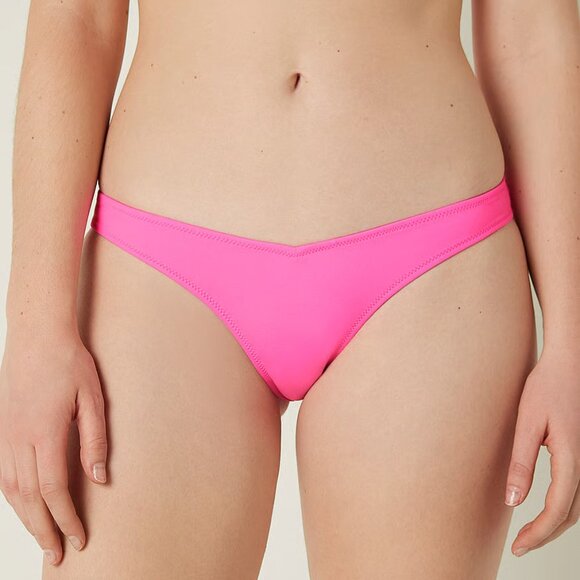 NWT PINK - V-Front Itsy Bikini Bottom - Radiant Rose - Size Small - Picture 2 of 2